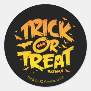 Batman Trick or Treat Classic Round Sticker