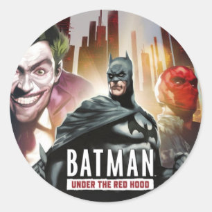 Batman Under The Red Hood Classic Round Sticker