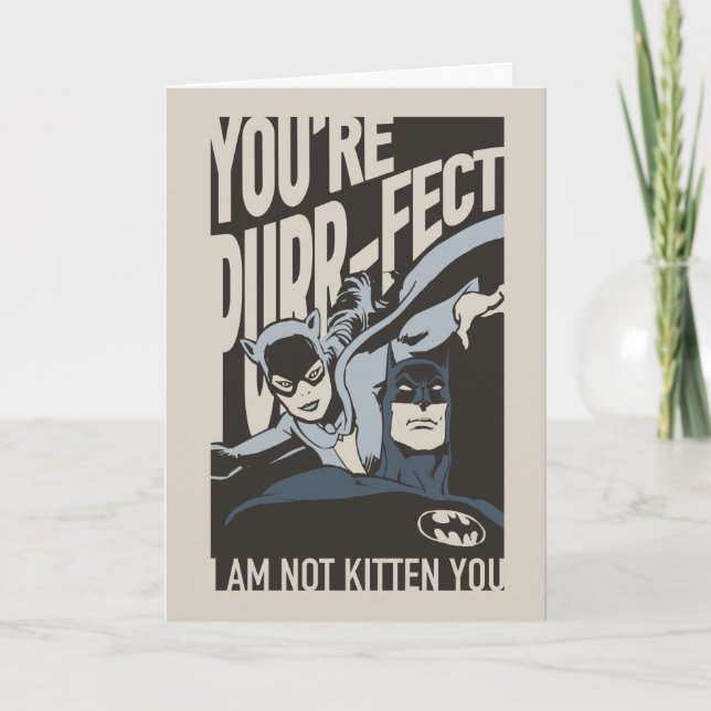 Batman Valentine | Catwoman - You're Purr-fect Holiday Card (Front)