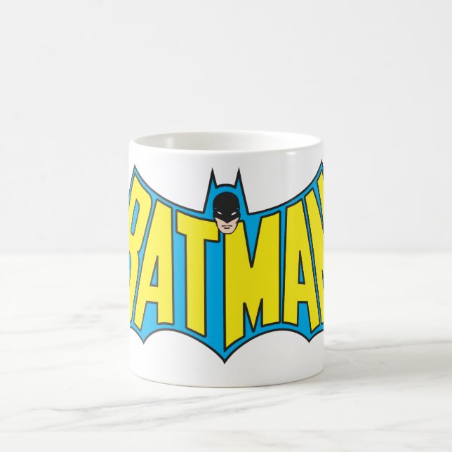 Batman | Vintage Yellow Blue Logo Coffee Mug (Center)