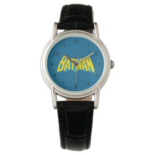 Batman Vintage Yellow Blue Logo Watch