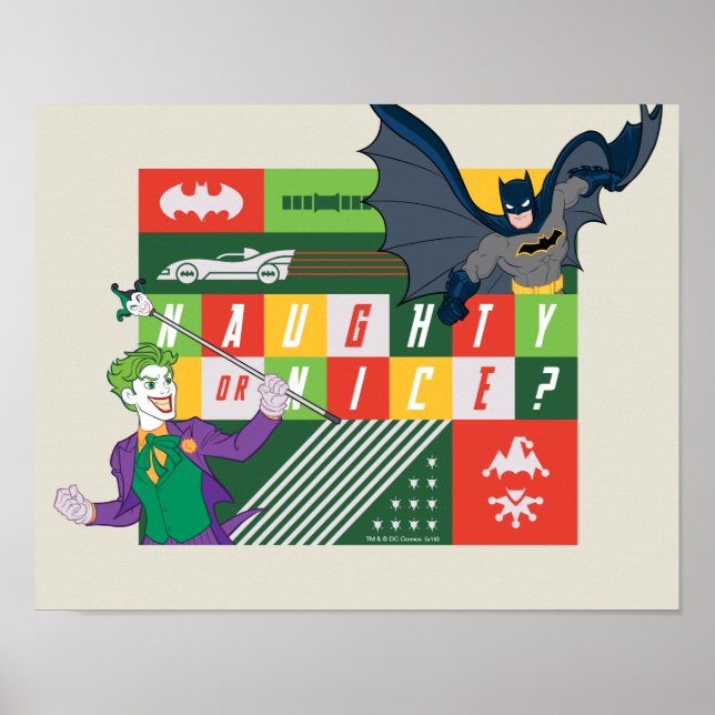 Batman vs Joker "Naughty or Nice" Poster (Front)