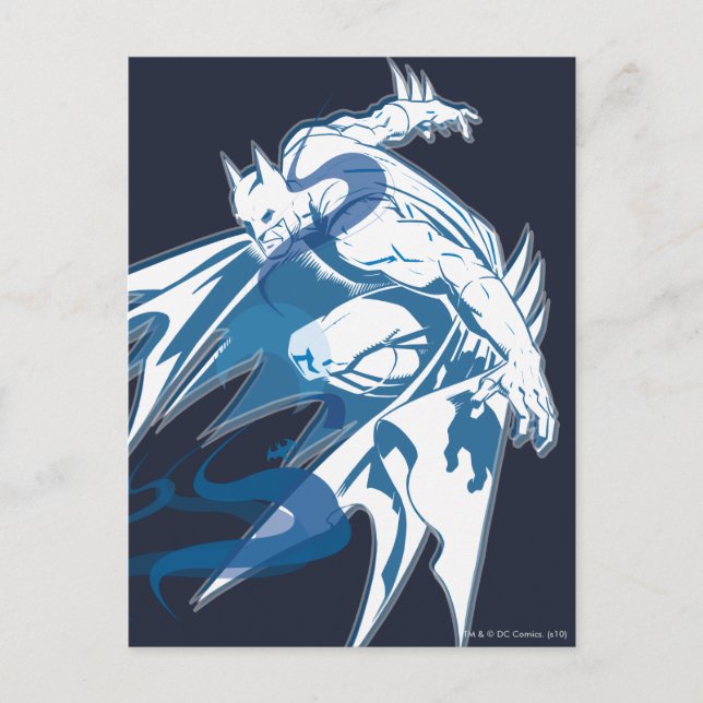 Batman Water Tonal Collage Postcard (Front)