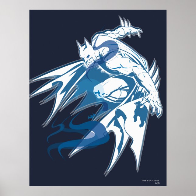 Batman Water Tonal Collage Poster (Front)