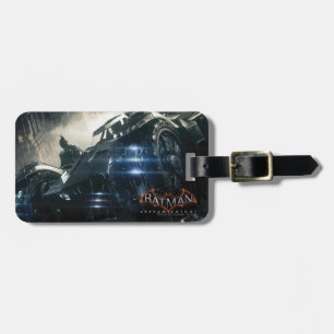 Batman With Batmobile In The Rain Luggage Tag