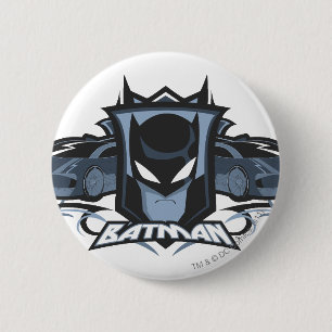 Batman with Batmobiles 6 Cm Round Badge
