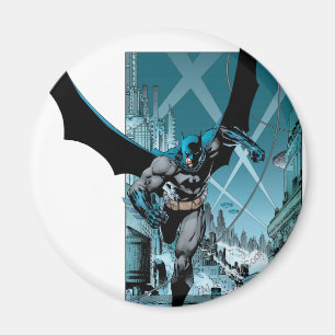 Batman with city background magnet