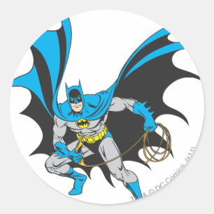 Batman with Rope Classic Round Sticker