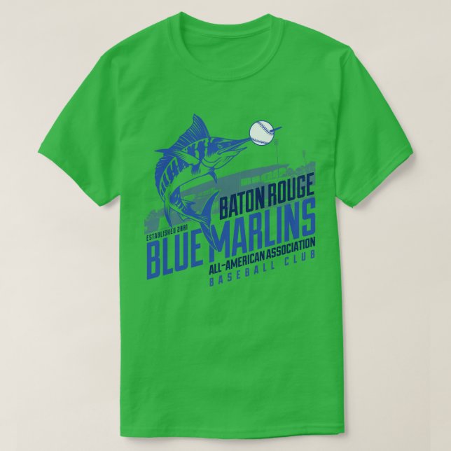 Baton Rouge Blue Marlins T-Shirt (Design Front)