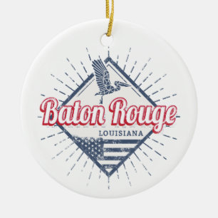 Baton Rouge City Louisiana United States USA Ceramic Tree Decoration