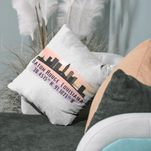 Baton Rouge LA City Skyline   Cushion