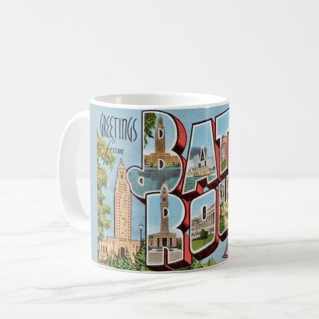 Baton rouge LA Greetings Postcard Coffee Mug (Front Left)