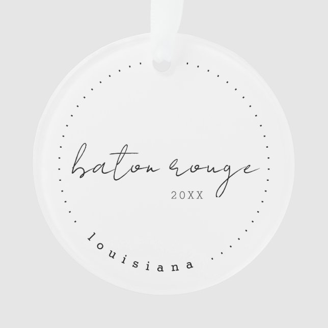 Baton Rouge, Louisiana LA Travel United States Ornament (Front)