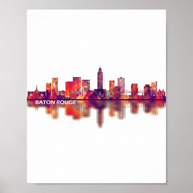 Baton Rouge Louisiana Skyline Poster (Front)