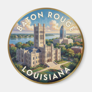 Baton Rouge Louisiana State Capitol Magnet