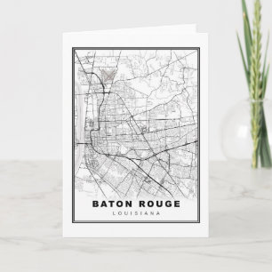 Baton Rouge Map Card