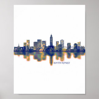 Baton Rouge Skyline Poster