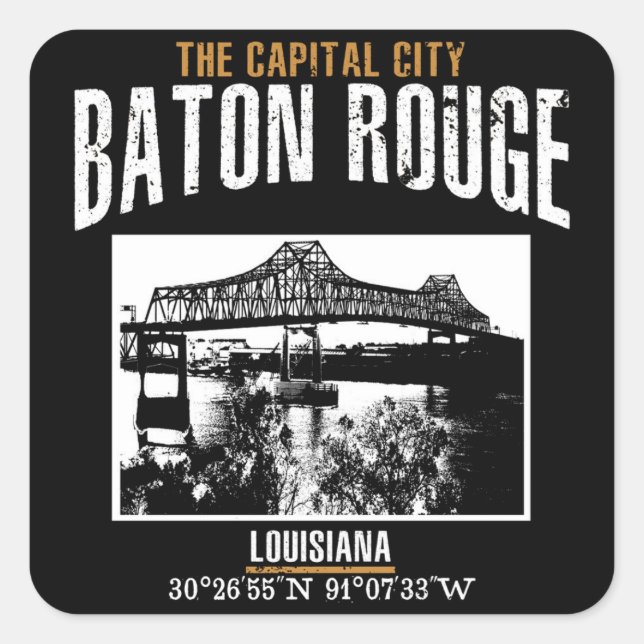 Baton Rouge Square Sticker (Front)