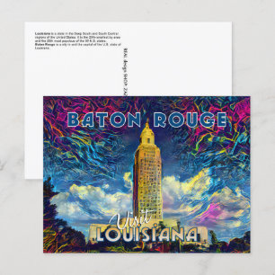 Baton Rouge, Visit Louisiana... Postcard