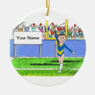 Baton Twirler - Female Ceramic Tree Decoration