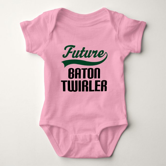Baton Twirler (Future) Baby Bodysuit (Front)