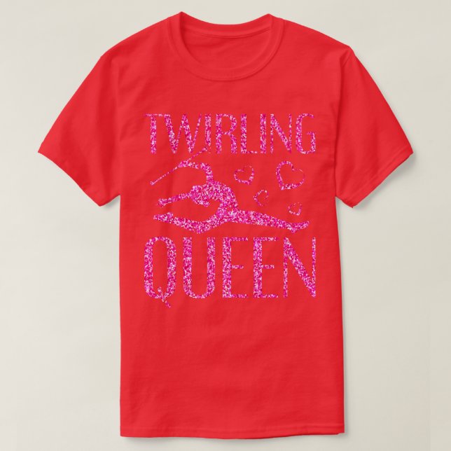 Baton Twirling Baton T-Shirt (Design Front)