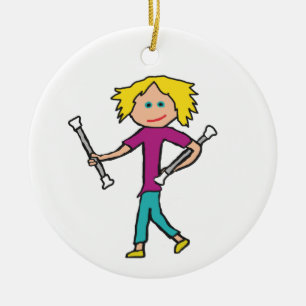 Baton Twirling Ceramic Tree Decoration