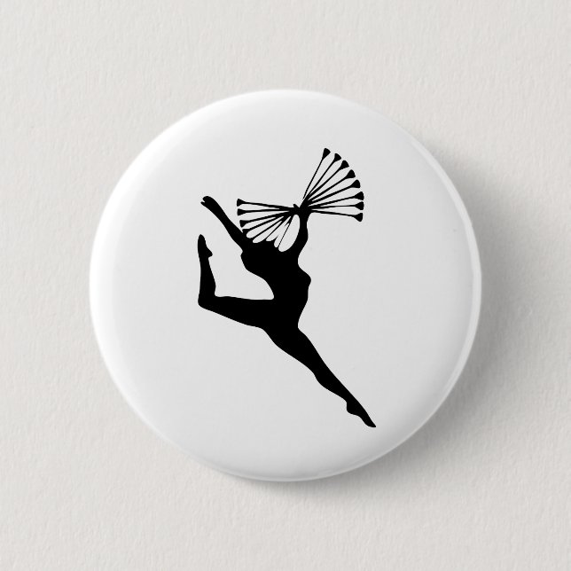Baton Twirling Dancing Dance 6 Cm Round Badge (Front)