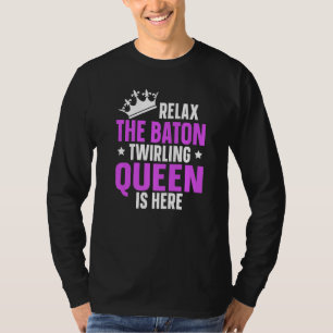 Baton Twirling Queen Aesthetic Twirler T-Shirt