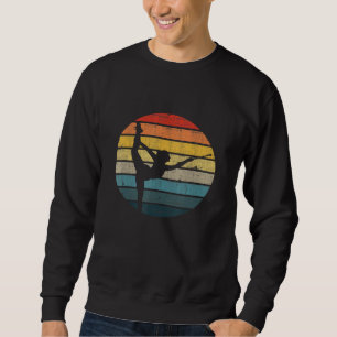 Baton Twirling Silhouette On A Distressed Retro Su Sweatshirt
