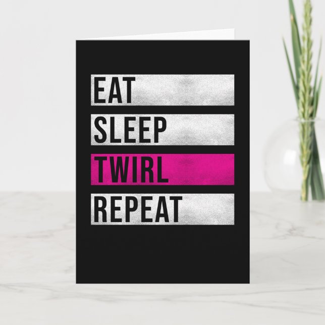 Baton Twirling Spruch Sport Twirl Card (Front)