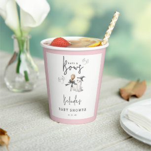 Bats And Bows Halloween Baby Shower Party Paper Cups