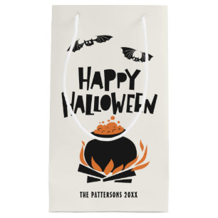 Bats and Cauldron Happy Halloween Gift Bag
