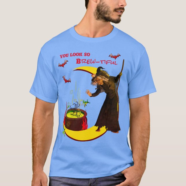 Bats and Frogs Blue Halloween Unisex T-Shirt (Front)