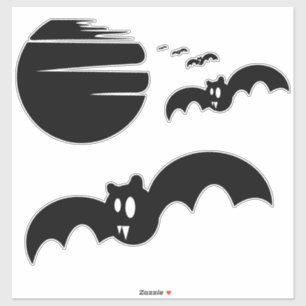Bats and Moon Halloween