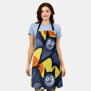 Bats and Pumpkins Apron