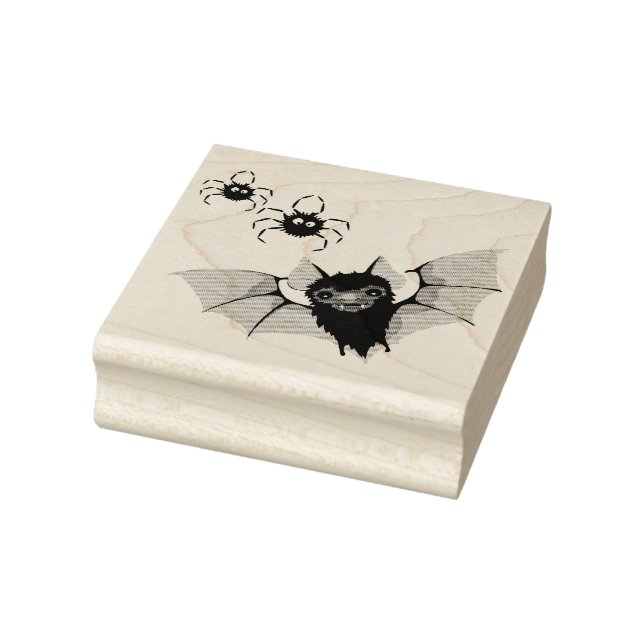 Bats and Spiders Rubber Stamp (Stamp)