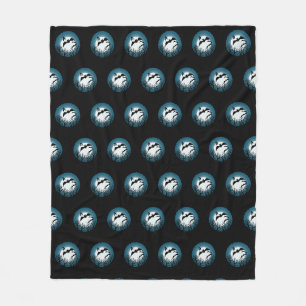 Bats and Trees Against the Moon Fleece Blanket