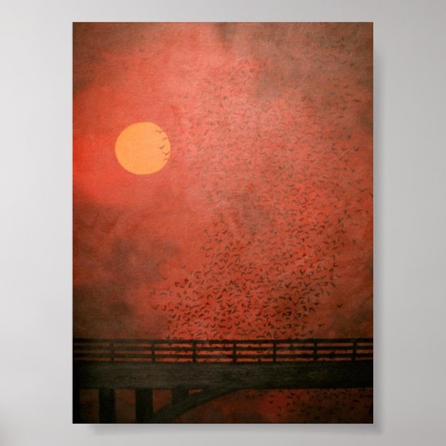 Bats at Sunset Poster (Front)
