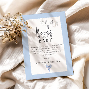 Bats & Bows Halloween Baby Shower Books for Baby Enclosure Card
