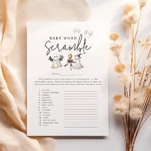 Bats & Bows 'Word Scramble' Baby Shower Game