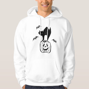 bats cat pumpkin halloween hoodie