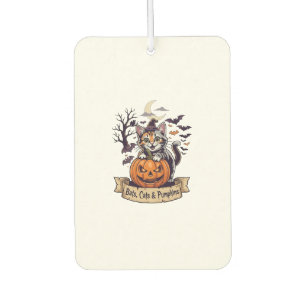 Bats Cats Pumpkins Halloween Witch Cat Spooky Tree Car Air Freshener