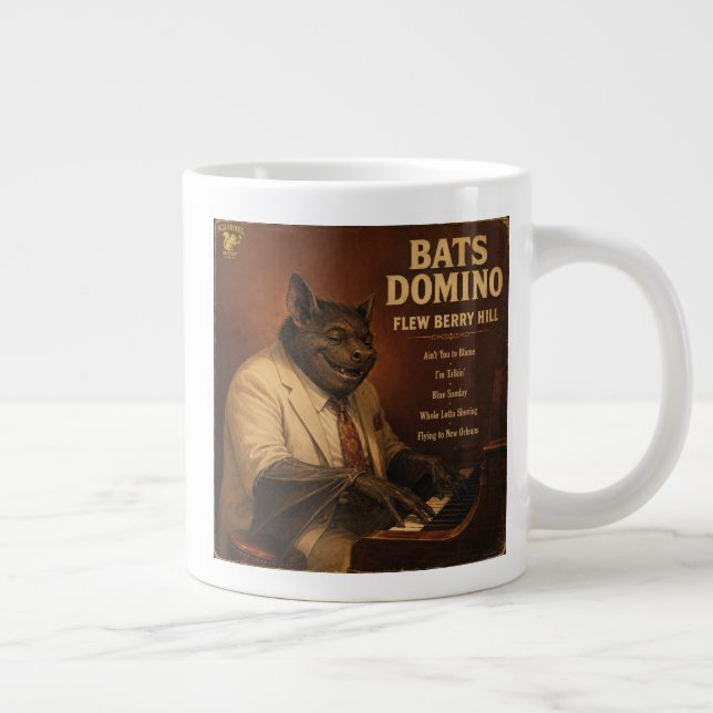 Bats Domino Album: a Parody Large Coffee Mug (Right)