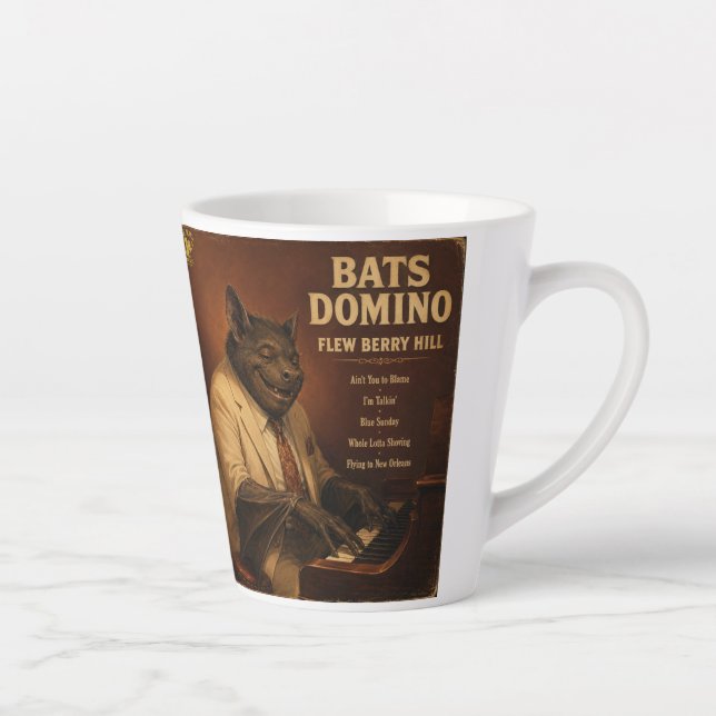 Bats Domino Album: a Parody Latte Mug (Right)
