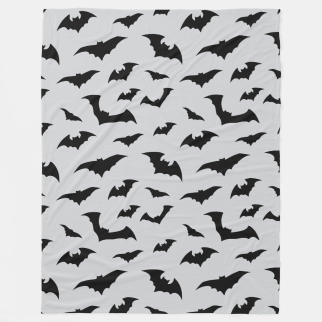 Bats Everywhere Halloween Plush Fleece Blanket (Front)
