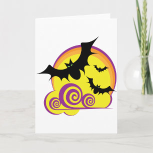 Bats Flying Greeting Cards