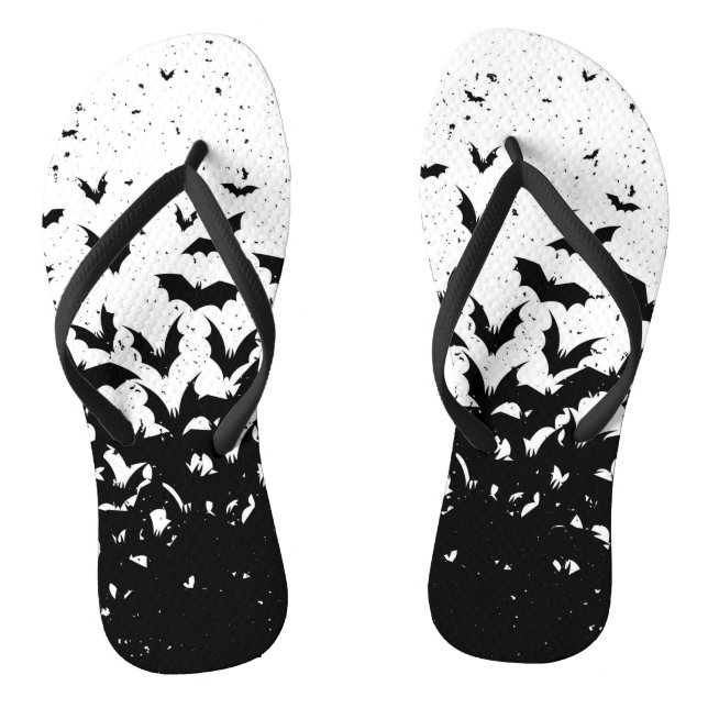 Bats Halloween Horror Vampire Jandals (Footbed)