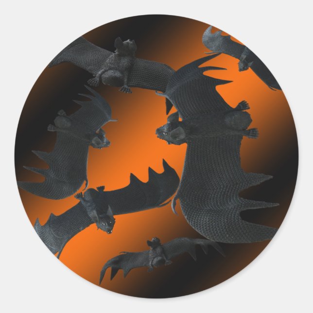 Bats Halloween Sticker (Front)