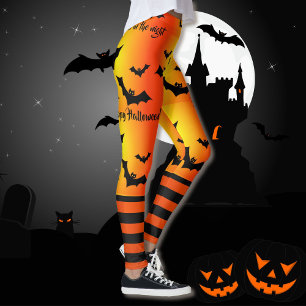 Bats Happy Halloween Leggings Yoga Pants